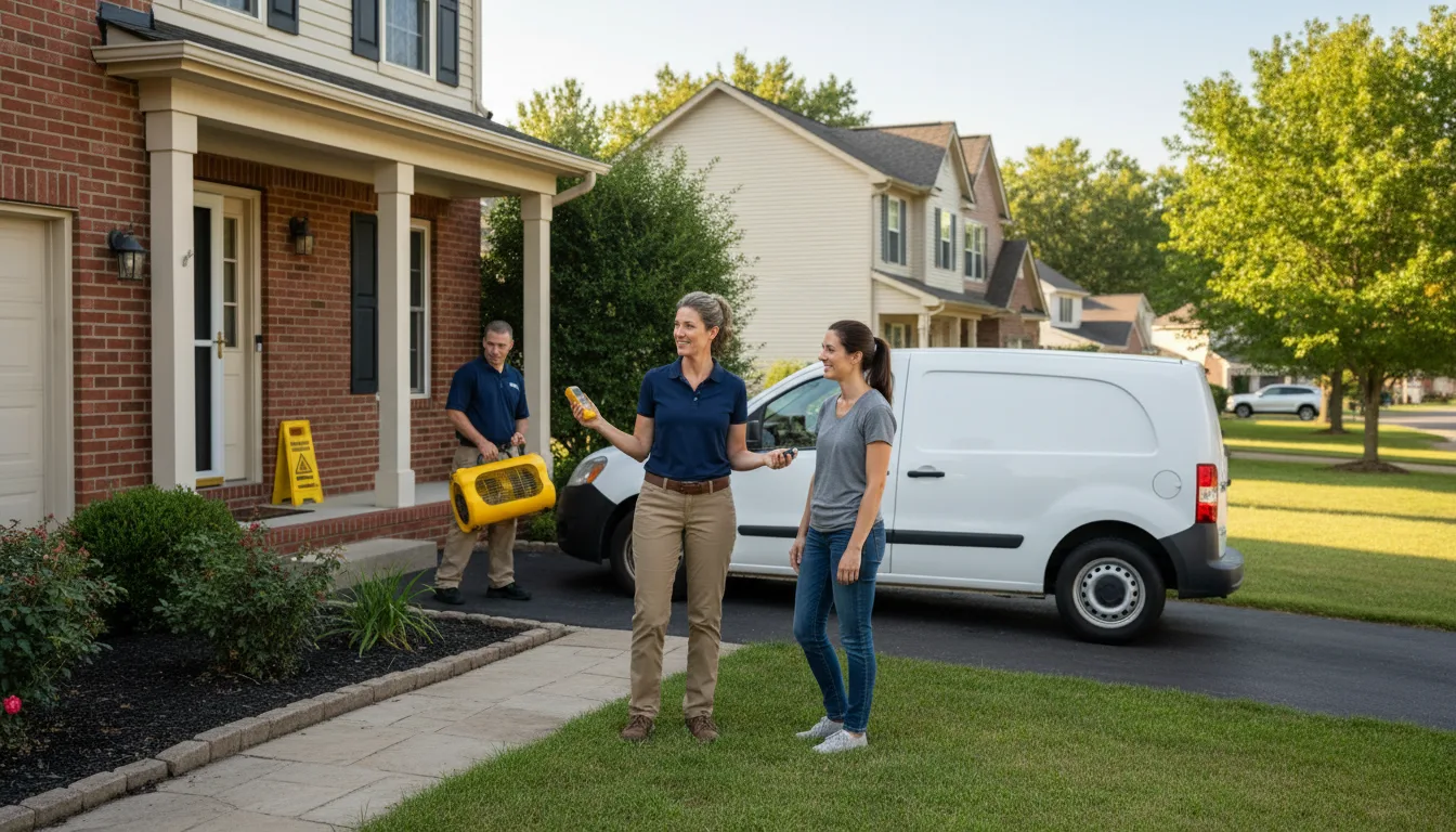 Residential water damage restoration in Indiana